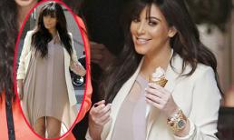 Kim 'siêu vòng ba' mặc váy voan độc 'giấu nhẹm' bụng bầu