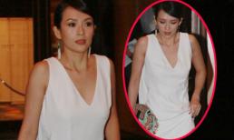 Chương Tử Di khúm núm "lôi trên, kéo dưới" vì váy bó