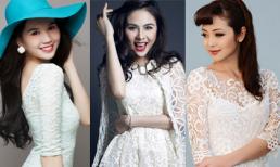 12 mỹ nhân Việt đẹp hút hồn với váy ren trắng