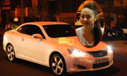 Minh Hằng lái Lexus đi uống trà chanh vỉa hè