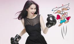 'Nữ hoàng nội y' đấm bốc, đùa nghịch với nhân vật hoạt hình