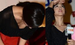 Người đẹp "Sắc giới" lộ ngực lép kẹp, cổ trơ xương