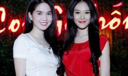 Ngọc Trinh "đọ" da trắng ngần cùng Á hậu Linh Chi