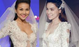 Đôi bạn thân Hà Hồ - Thanh Hằng "mặc chung" váy cưới