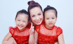 Thúy Hạnh tinh nghịch cùng 2 con gái