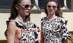 Miranda để lộ vòng 1 "lép kẹp" vì không mặc áo ngực