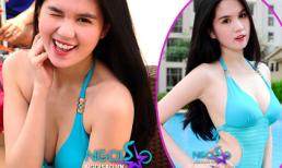 Ngọc Trinh khoe trọn bộ ảnh "đường cong mát lành" bên bể bơi