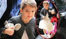 Suri xinh như công chúa với váy xòe trắng