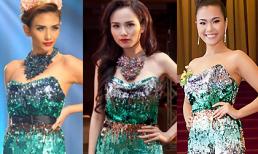 Diễm Hương "mặc lại" váy sequin lấp lánh của hai mỹ nhân Việt