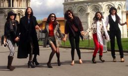 Trang Nhung cùng dàn chân dài Việt nhí nhảnh ở Ý