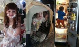 "Chết cười" với loạt ảnh trẻ con ở nhà một mình