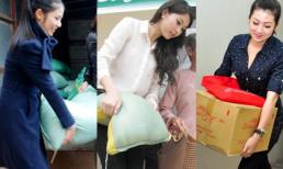 Khoảnh khắc các "nàng Hậu" xắn áo quần làm từ thiện