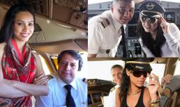 "Sao Tây sao Ta" đua nhau "chễm chệ" trên buồng lái máy bay