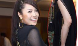 Quế Vân diện "cây đen" khoe chân dài trắng muốt