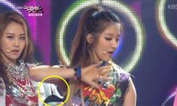 Thành viên 4Minute bị tụt quai áo ngực do nhảy quá sung