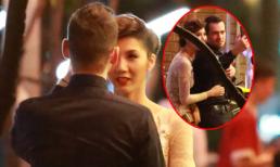 Ngọc Quyên ôm eo bạn trai Tây đi ăn khuya