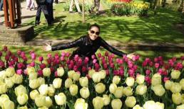 Thu Minh về quê chồng ngắm hoa tulip