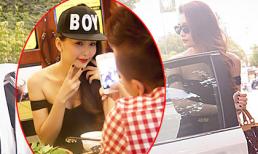 “Siêu vòng 3” Lan Hương lái xế hộp hẹn “bạn trai” đi ăn bún đậu