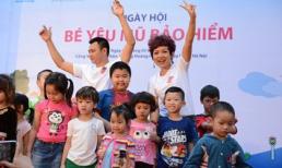 Thái Thùy Linh và Tự Long tham gia "Ngày hội Bé yêu Mũ bảo hiểm"