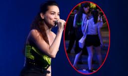 Hồ Ngọc Hà diện đồ sang trọng, đi chân đất trở về nhà