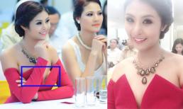 Ngọc Hân hớ hênh để "lộ" miếng dán ngực
