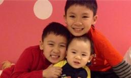 Hình ảnh đáng yêu 3 con trai nhà Bằng Kiều