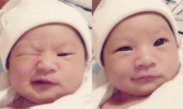 Cận khuôn mặt biểu cảm ngộ nghĩnh của con gái Lý Hải - Minh Hà