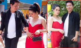 Di Băng “ôm” bụng bầu 6 tháng cùng chồng đại gia dự sự kiện
