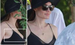 Sau khi cắt bỏ ngực, Angelina vẫn tự tin diện áo 2 dây gợi cảm