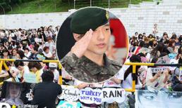 Gần 1.000 fans xếp hàng đón Rain xuất ngũ