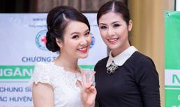 Á Hậu Thụy Vân thon gọn tự tin đọ sắc HH Ngọc Hân