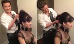 Mr Đàm đích thân làm tóc cho Khanh Chi Lâm