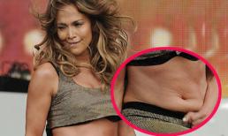 Jennifer Lopez lộ bụng "bèo nhèo" đầy ngấn mỡ