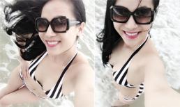 Thái Hà diện bikini khoe da "trứng bóc" và body gợi cảm trước biển