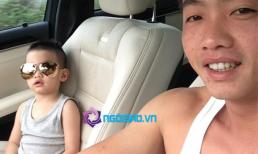 Subeo mặc áo 3 lỗ, đeo kính cực ngầu ngồi xế cùng bố 