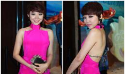 Tóc Tiên sexy để lộ hình xăm trên lưng