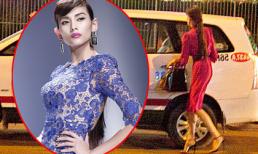 Hoàng Yến để xế tiền tỷ ở nhà, đón taxi đi diễn thời trang