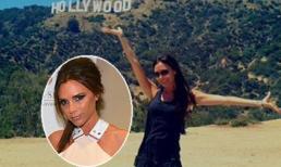 Bà Becks cười "thả phanh" trong chuyến trở lại Hollywood