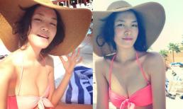 Thuỳ Dung gợi cảm với bikini tại bể bơi ở Las Vegas