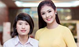 Ngọc Hân xinh đẹp, tết tóc dịu dàng đi làm từ thiện