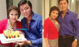 Vũ Hoàng Việt ân cần bên bồ già trong ngày sinh nhật