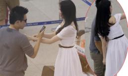 Ngọc Trinh tình tứ chỉnh áo cho Khắc Tiệp giữa sân bay