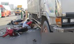 Đau lòng cảnh em trai nhìn chị gái chết thảm dưới bánh xe tải