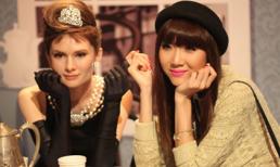 Ngọc Quyên xinh tươi đọ dáng cùng "Huyền thoại sắc đẹp" Audrey Hepburn