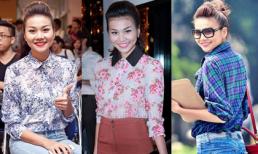 Đón thu dịu dàng với áo sơ mi dài tay đẹp như Thanh Hằng