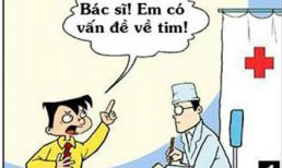 Tranh vui: Bác sĩ mắc bệnh tim