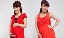 Ngắm Di Băng sắp sinh chụp ảnh đầm bầu rạng rỡ