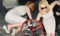 Nicole Kidman ngã "chổng kềnh" vì bị xe đạp tông