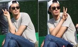 Jo In Sung tạo dáng "điệu đà" tại sân tennis