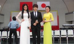 Vy Oanh - Đông Nhi thướt tha với áo dài tại Nhật Bản